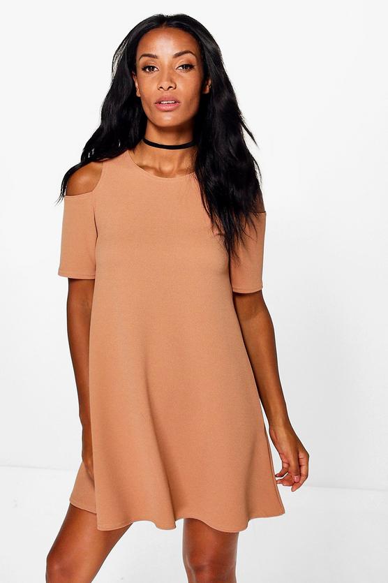 Lizzy Cold Shoulder Swing Dress